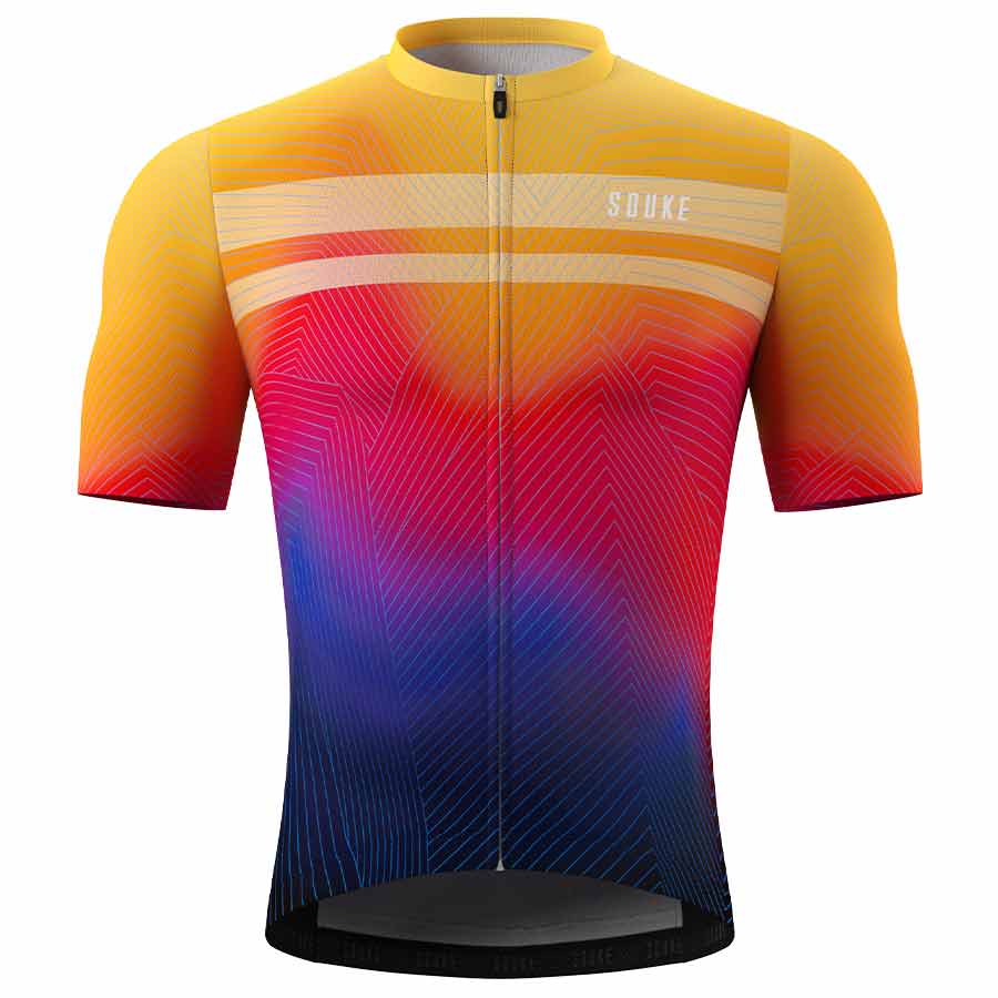 Souke Short Sleeve Cycling Jersey for Men - CS1104 - ORANGE (4) SOUKE, SOUKE SPORTS, WHITE, CS1104, MEN'S, CYCLING JERSEY,SUMMER,Men's Cycling SSL Jersey.