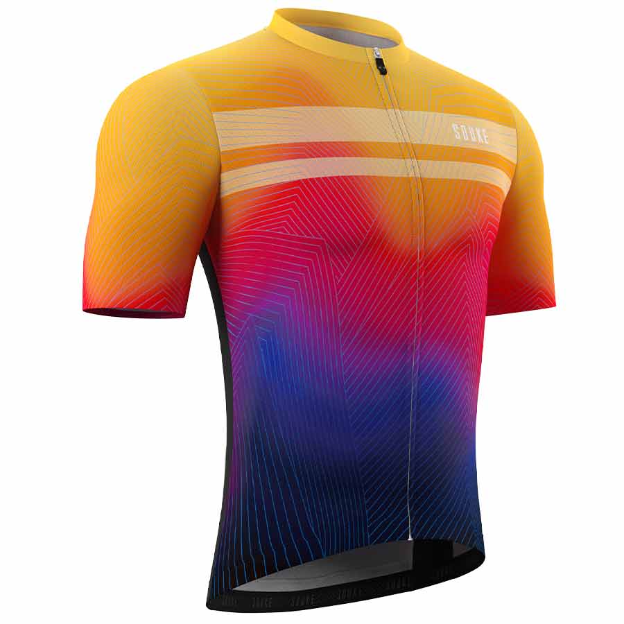 Souke Short Sleeve Cycling Jersey for Men - CS1104 - ORANGE (5) SOUKE, SOUKE SPORTS, WHITE, CS1104, MEN'S, CYCLING JERSEY,SUMMER,Men's Cycling SSL Jersey.