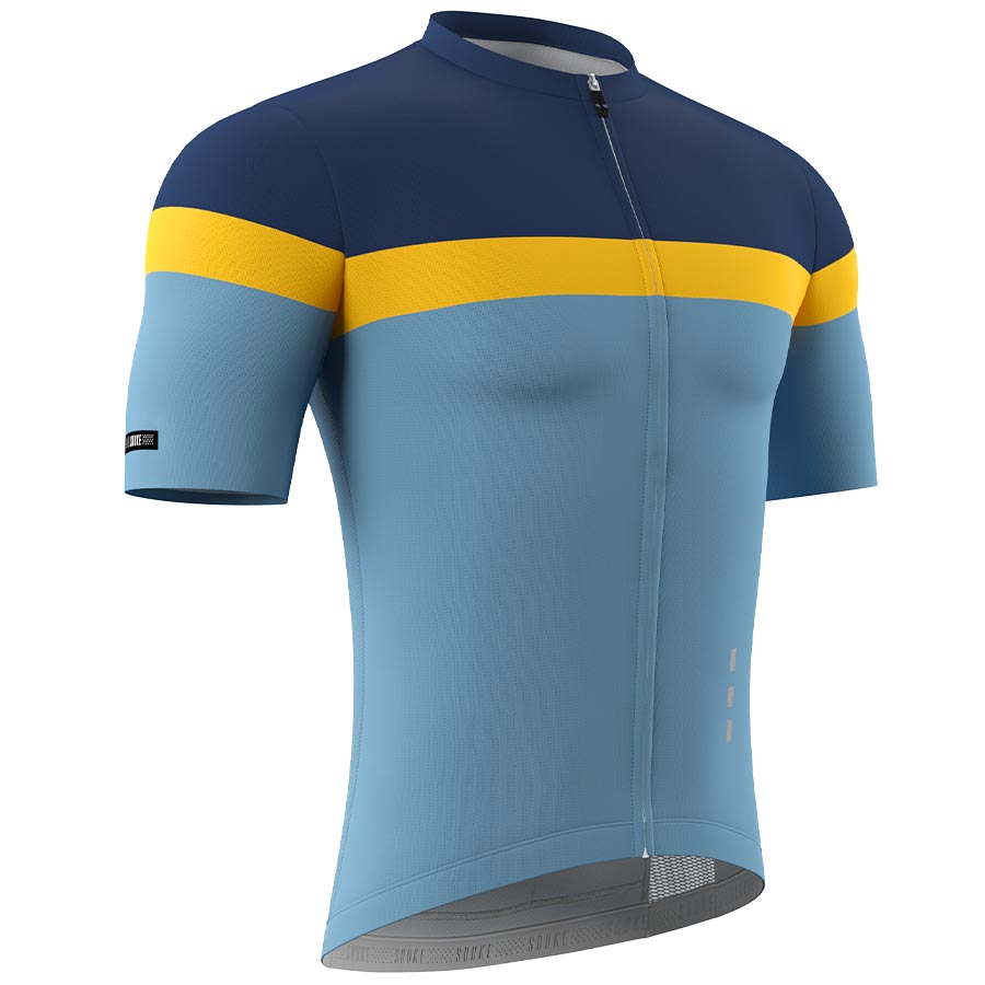 Souke Short Sleeve Cycling Jersey for Men - CS1106 - Dark Blue-Light Blue (4) SOUKE, SOUKE SPORTS, DARK, DARK BLUE, BLUE, LIGHT BLUE, CS1106, MEN'S, CYCLING JERSEY,SUMMER,Men's Cycling SSL Jersey.
