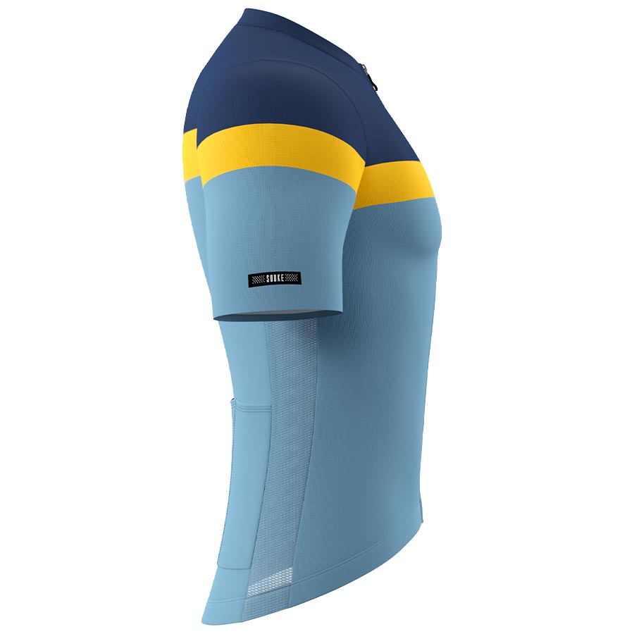 Souke Short Sleeve Cycling Jersey for Men - CS1106 - Dark Blue-Light Blue SOUKE, SOUKE SPORTS, DARK, DARK BLUE, BLUE, LIGHT BLUE, CS1106, MEN'S, CYCLING JERSEY,SUMMER,Men's Cycling SSL Jersey.