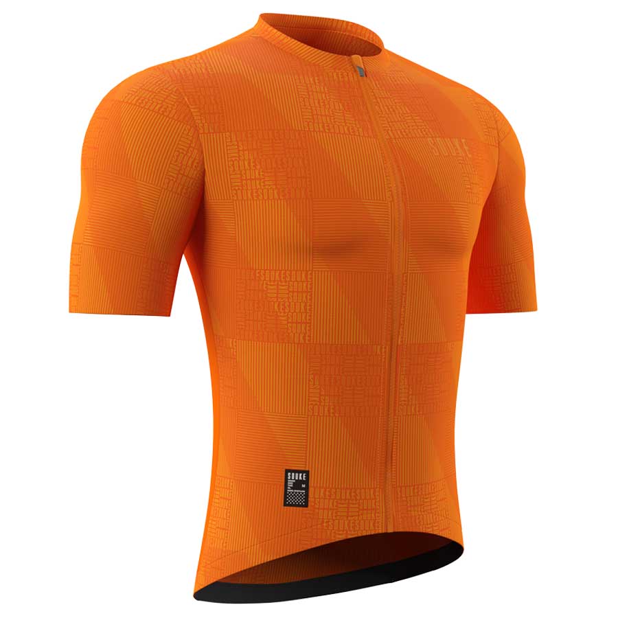 Souke Men's Hi Race Quick Dry Biker Short Sleeve Cycling Jersey, Extreme Comfort, CS1103 - Orange (5) SOUKE, SOUKE SPORTS, ORANGE, CS1103, MEN'S, CYCLING JERSEY PRO, SUMMER,Men's Cycling SSL Jersey, QUICK DRY, with 3 Rear Pockets, TOP, BIKER SHORT, EXTREME COMFORT, HIGH VISIABLE.