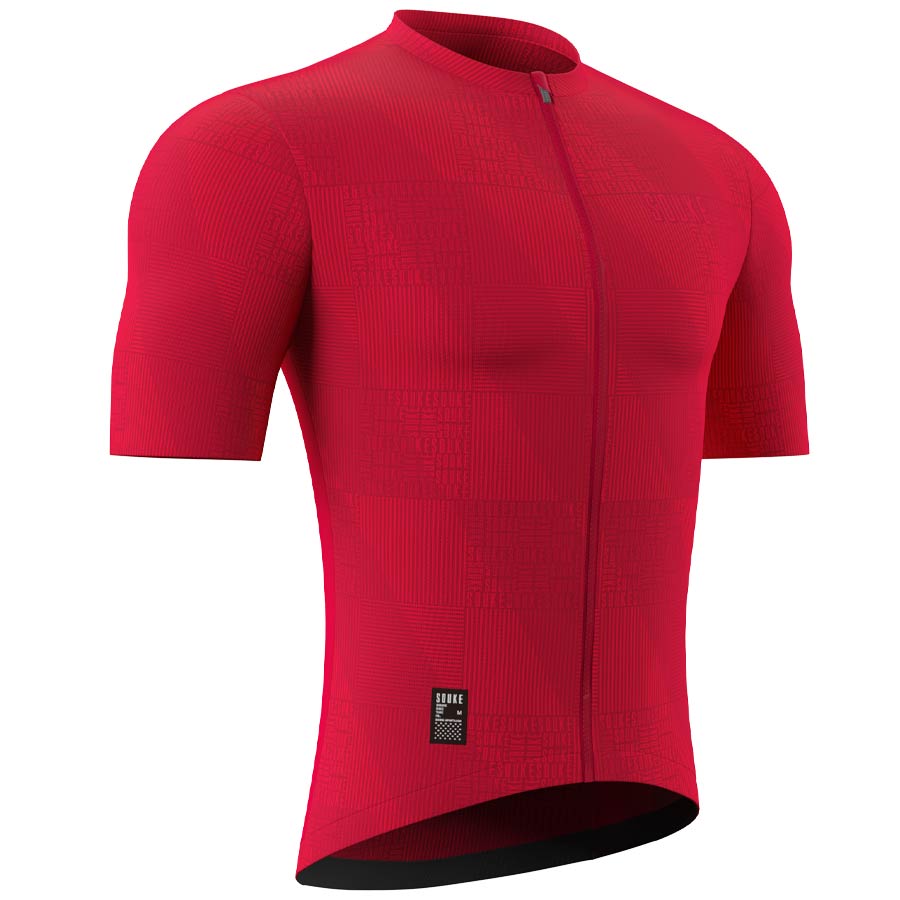 Souke Men's Hi Race Quick Dry Cycling Jersey, Extreme Comfort, CS1103 - Red (5) SOUKE, SOUKE SPORTS, RED, CS1103, MEN'S, CYCLING JERSEY PRO, SUMMER,Men's Cycling SSL Jersey, QUICK DRY, with 3 Rear Pockets, TOP, BIKER SHORT, EXTREME COMFORT, HIGH VISIABLE.