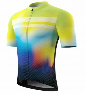 Souke Men's Hi Race Quick Dry Tie Dye Pro Biker Short Sleeve Cycling Jersey, Extreme Comfort, CS1104-Green