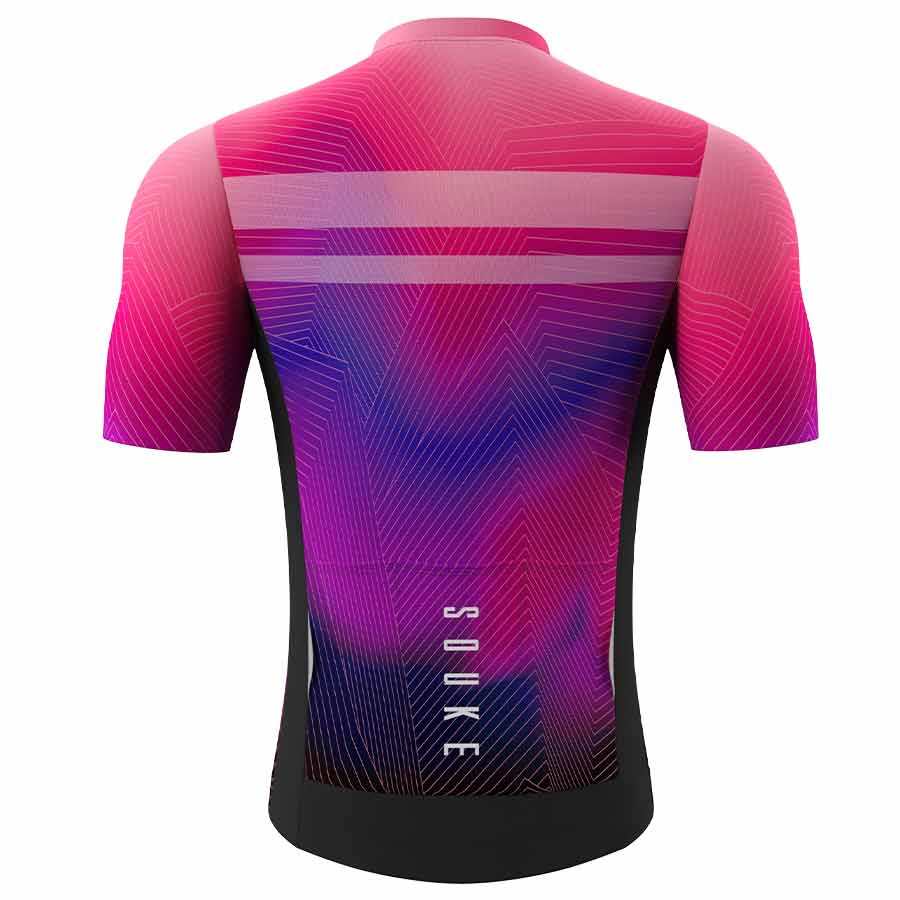 Souke Men's Hi Race Quick Dry Tie Dye Pro Biker Short Sleeve Cycling Jersey, Extreme Comfort, CS1104-Pink SOUKE, SOUKE SPORTS, PINK, CS1104, MEN'S, CYCLING JERSEY PRO, SUMMER,Men's Cycling SSL Jersey, QUICK DRY, Tie DYE PRO, with 3 Rear Pockets, TOP, BIKER SHORT, EXTREME COMFORT, HI RACE, HIGH VISIABLE.