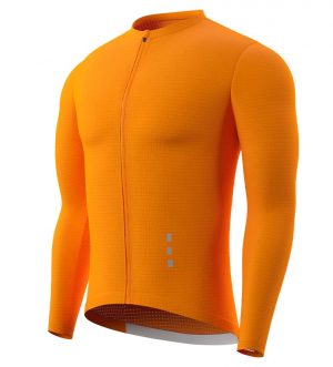Souke, Soukesports, Cycling Jersey, Race Cut and Light Weight, Men's Long Sleeve Cycling Jersey, Cycling Jersey-CL1201 - Orange