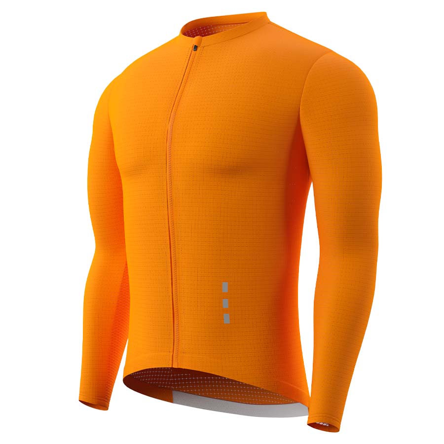Souke, Soukesports, Cycling Jersey, Race Cut and Light Weight, Men's Long Sleeve Cycling Jersey, Cycling Jersey-CL1201 - Orange
