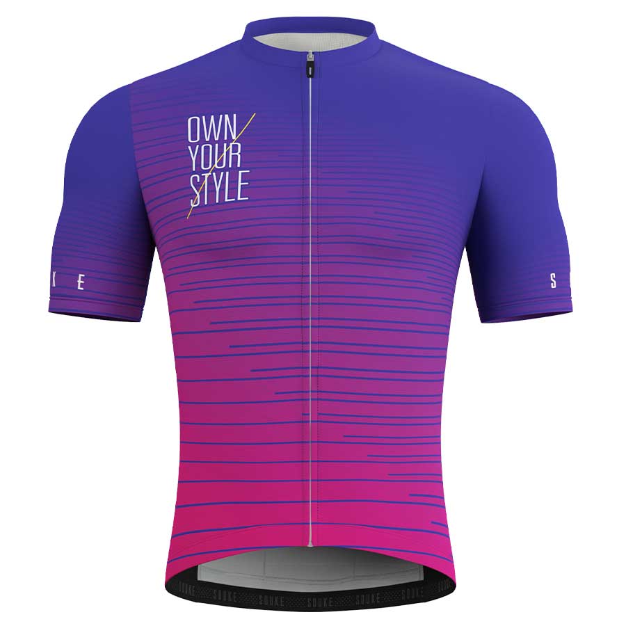 Souke Men's Quick Dry Cycling Short Sleeve Cycling Jersey with 3 Rear Pockets CS1102-Purple (4) SOUKE, SOUKE SPORTS, PURPLE, CS1102, MEN'S, CYCLING JERSEY PRO, SUMMER,Men's Cycling SSL Jersey, QUICK DRY, with 3 Rear Pockets, TOP.