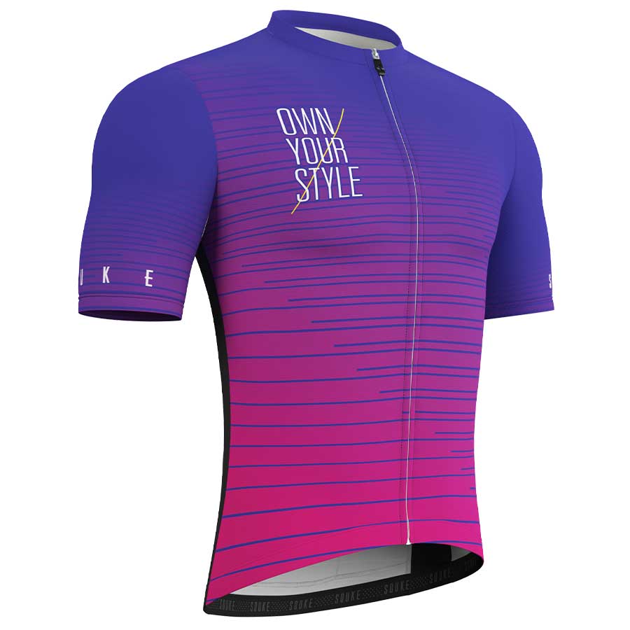 Souke Men's Quick Dry Cycling Short Sleeve Cycling Jersey with 3 Rear Pockets CS1102-Purple (5) SOUKE, SOUKE SPORTS, PURPLE, CS1102, MEN'S, CYCLING JERSEY PRO, SUMMER,Men's Cycling SSL Jersey, QUICK DRY, with 3 Rear Pockets, TOP.