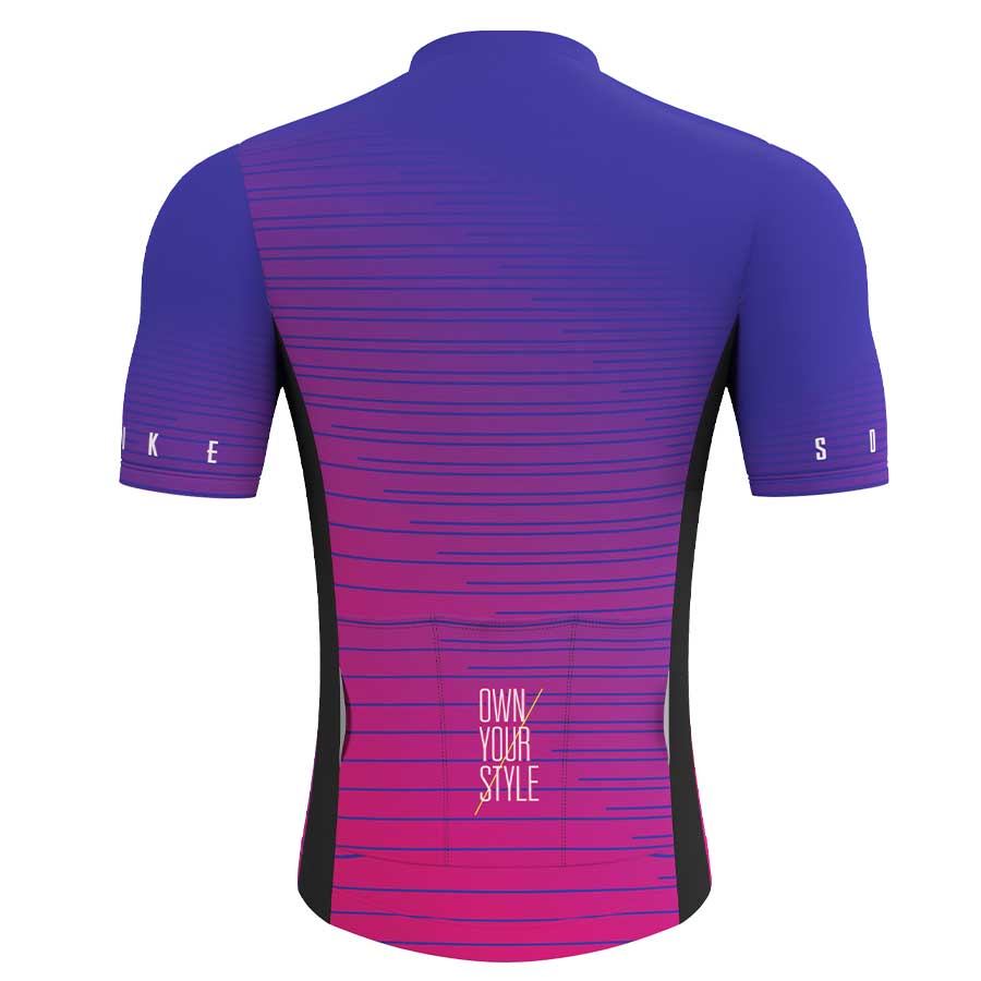 Souke Men's Quick Dry Cycling Short Sleeve Cycling Jersey with 3 Rear Pockets CS1102-Purple SOUKE, SOUKE SPORTS, PURPLE, CS1102, MEN'S, CYCLING JERSEY PRO, SUMMER,Men's Cycling SSL Jersey, QUICK DRY, with 3 Rear Pockets, TOP.
