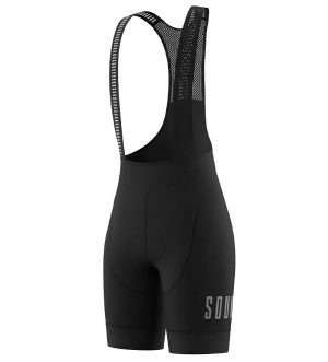 Souke New Top Fabric Mens' Pro Cycling Bib Shorts BS1602-Black