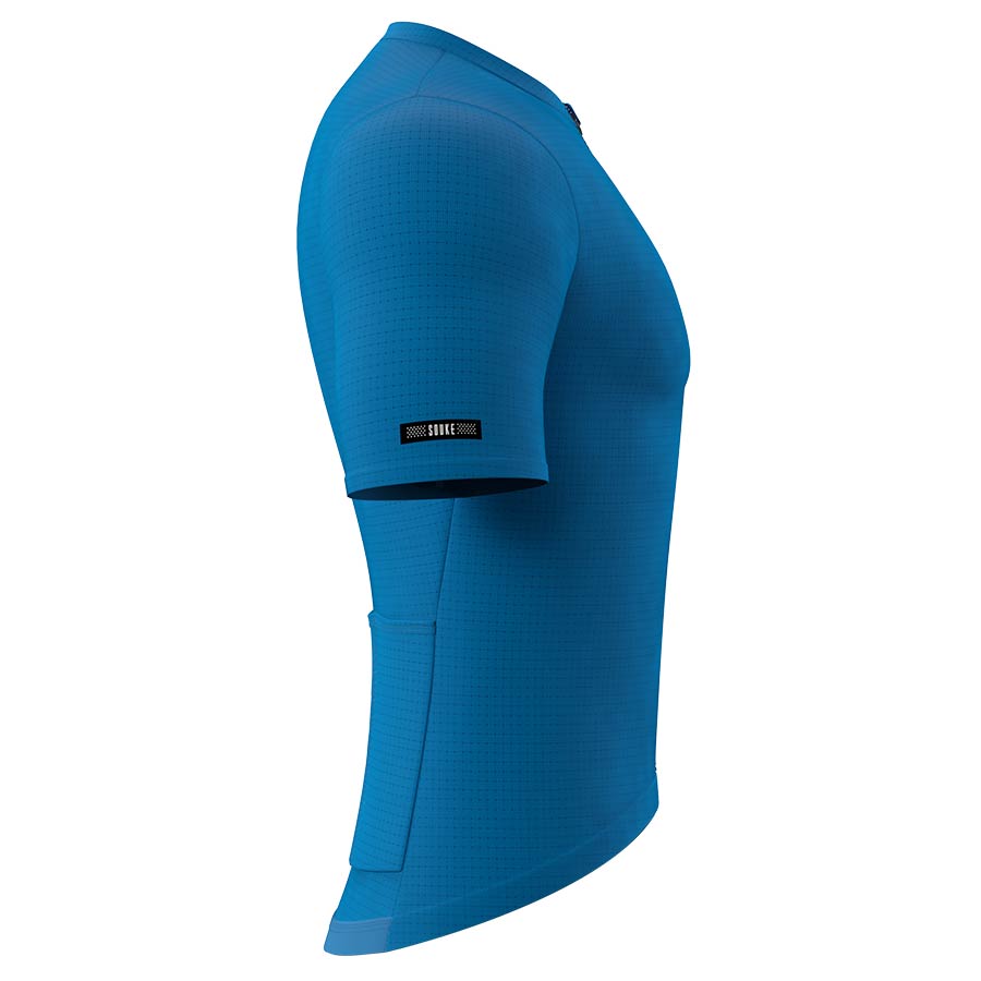 Souke Short Sleeve Cycling Jersey for Men - CS1101 - BLUE (2) SOUKE, SOUKE SPORTS, BLUE, CS1101, MEN'S, CYCLING JERSEY PRO, SUMMER,Men's Cycling SSL Jersey, HIGH VISIABLE, QUICK DRY, with 3 Rear Pockets, HI RACE.