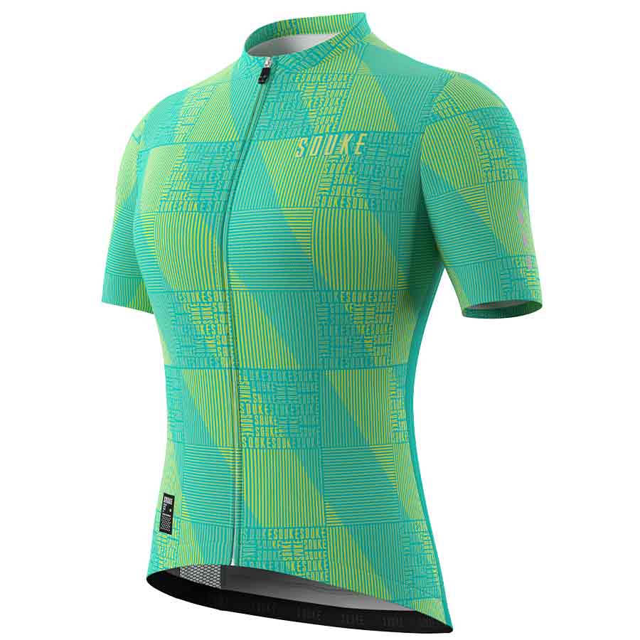 SOUKE, SOUKE SPORTS, GREEN, CS3103, WOMEN'S, SUMMER, WOMEN'S Cycling SSL Jersey, QUICK DRY, with 3 Rear Pockets, TOP, BIKER SHORT, EXTREME COMFORT, HI RACE, CUT SHORT.