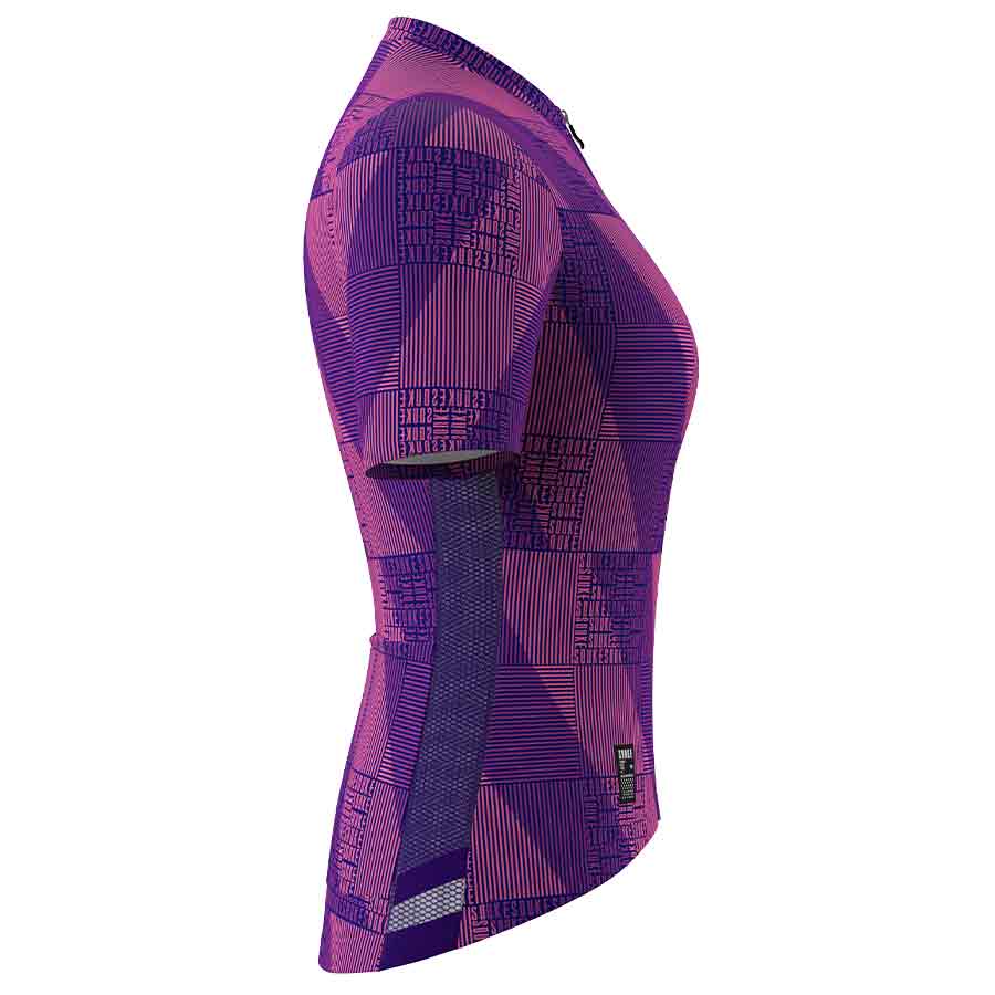 Souke Women's Hi Race Quick Dry Short Sleeve Cycling Jersey, Extreme Comfort, CS3103 - Purple (2) SOUKE, SOUKE SPORTS, PURPLE, CS3103, WOMEN'S, SUMMER, WOMEN'S Cycling SSL Jersey, QUICK DRY, with 3 Rear Pockets, TOP, BIKER SHORT, EXTREME COMFORT, HI RACE, CUT SHORT.