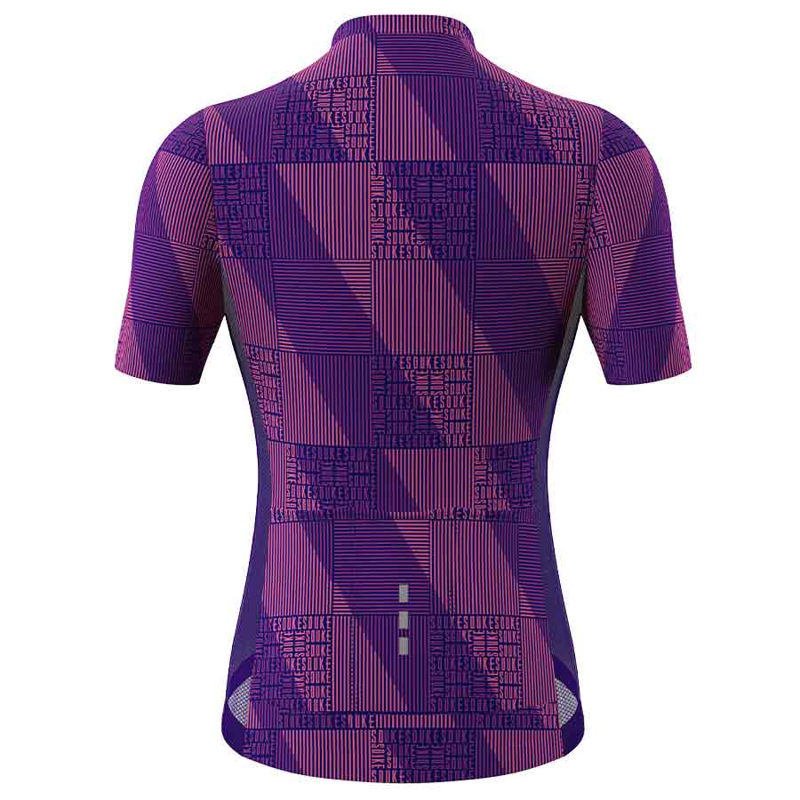 Souke Women's Hi Race Quick Dry Short Sleeve Cycling Jersey, Extreme Comfort, CS3103 - Purple SOUKE, SOUKE SPORTS, PURPLE, CS3103, WOMEN'S, SUMMER, WOMEN'S Cycling SSL Jersey, QUICK DRY, with 3 Rear Pockets, TOP, BIKER SHORT, EXTREME COMFORT, HI RACE, CUT SHORT.