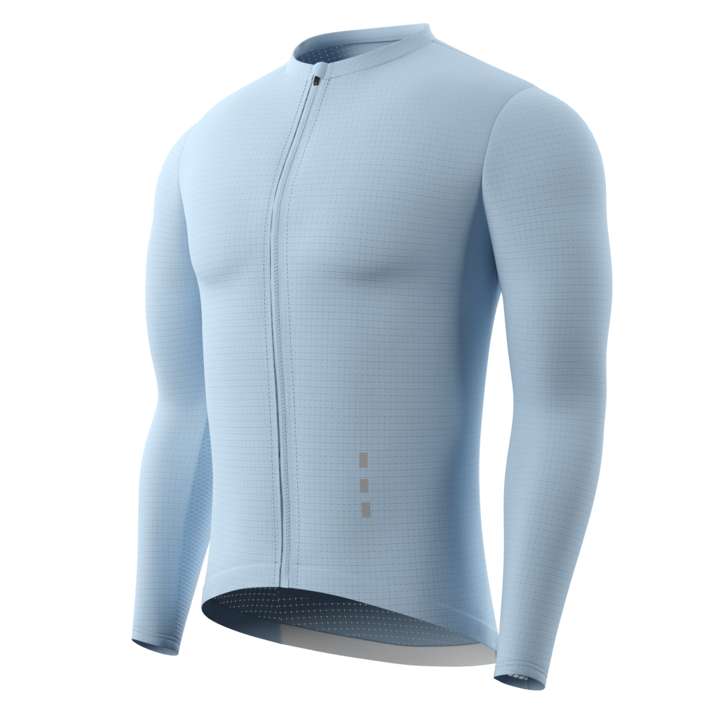 Souke, Soukesports, Cycling Jersey, Race Cut and Light Weight, Men's Long Sleeve Cycling Jersey, Cycling Jersey-CL1201 - Grey. Autumn or Winter, Quick dry