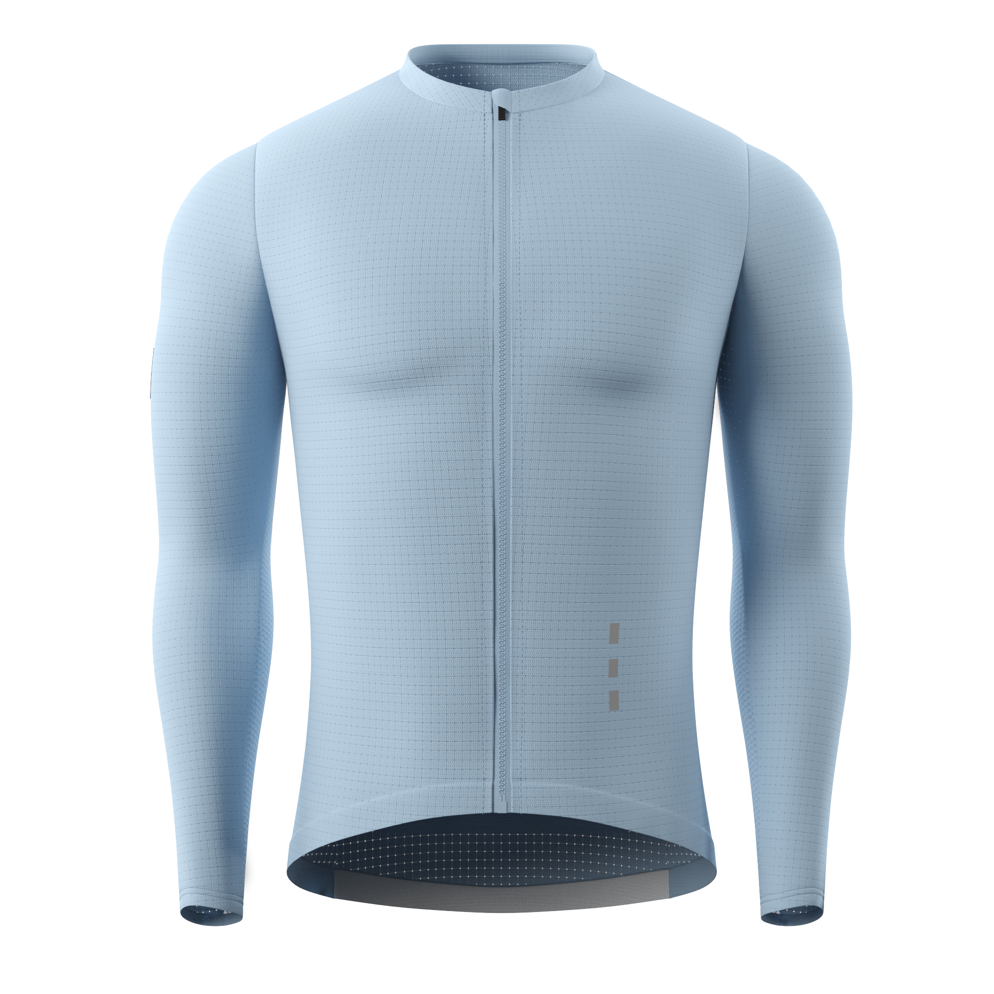 Souke Men's Long Sleeve Cycling Jersey with 3 Rear Pockets, Quick Dry and Light Weight, zip pocket added - CL1201 - Grey (4) Souke, Soukesports, Cycling Jersey, Race Cut and Light Weight, Men's Long Sleeve Cycling Jersey, Cycling Jersey-CL1201 - Grey. Autumn or Winter, Quick dry
