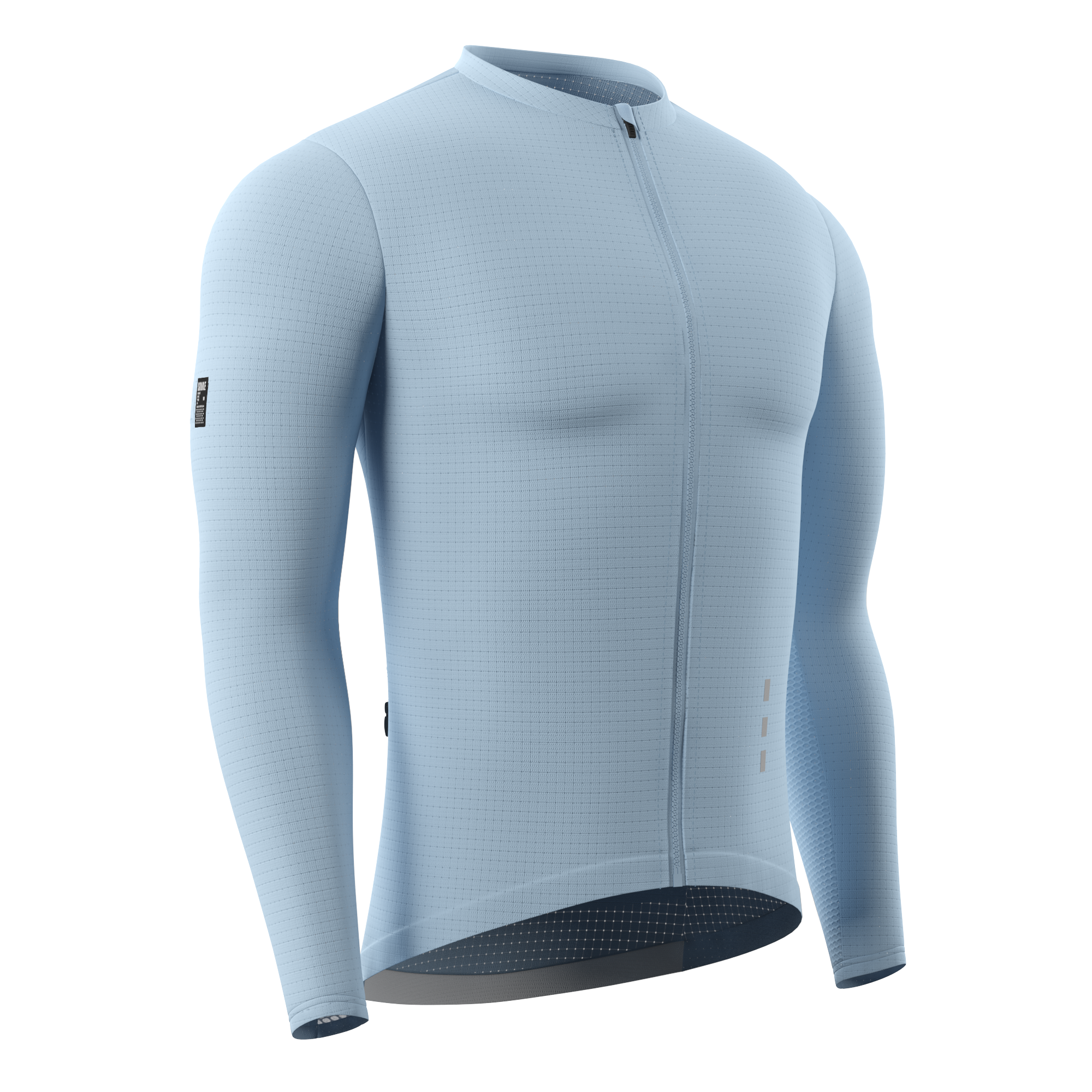 Souke Men's Long Sleeve Cycling Jersey with 3 Rear Pockets, Quick Dry and Light Weight, zip pocket added - CL1201 - Grey (5) Souke, Soukesports, Cycling Jersey, Race Cut and Light Weight, Men's Long Sleeve Cycling Jersey, Cycling Jersey-CL1201 - Grey. Autumn or Winter, Quick dry