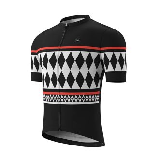 SOUKE Mens High Visible Smiling Shark Cycling Jersey CS1109 - Black