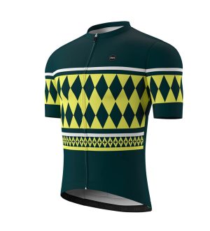 SOUKE Mens High Visible Smiling Shark Cycling Jersey CS1109 - Green